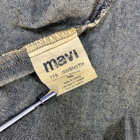 MAVI Gwenyth Y2K Full Front Snap Retro Distressed Denim Dress/Duster Women's M - Picture 8 of 15